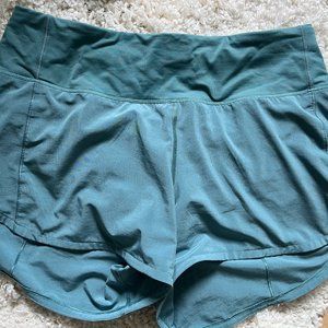 turquoise lululemon shorts